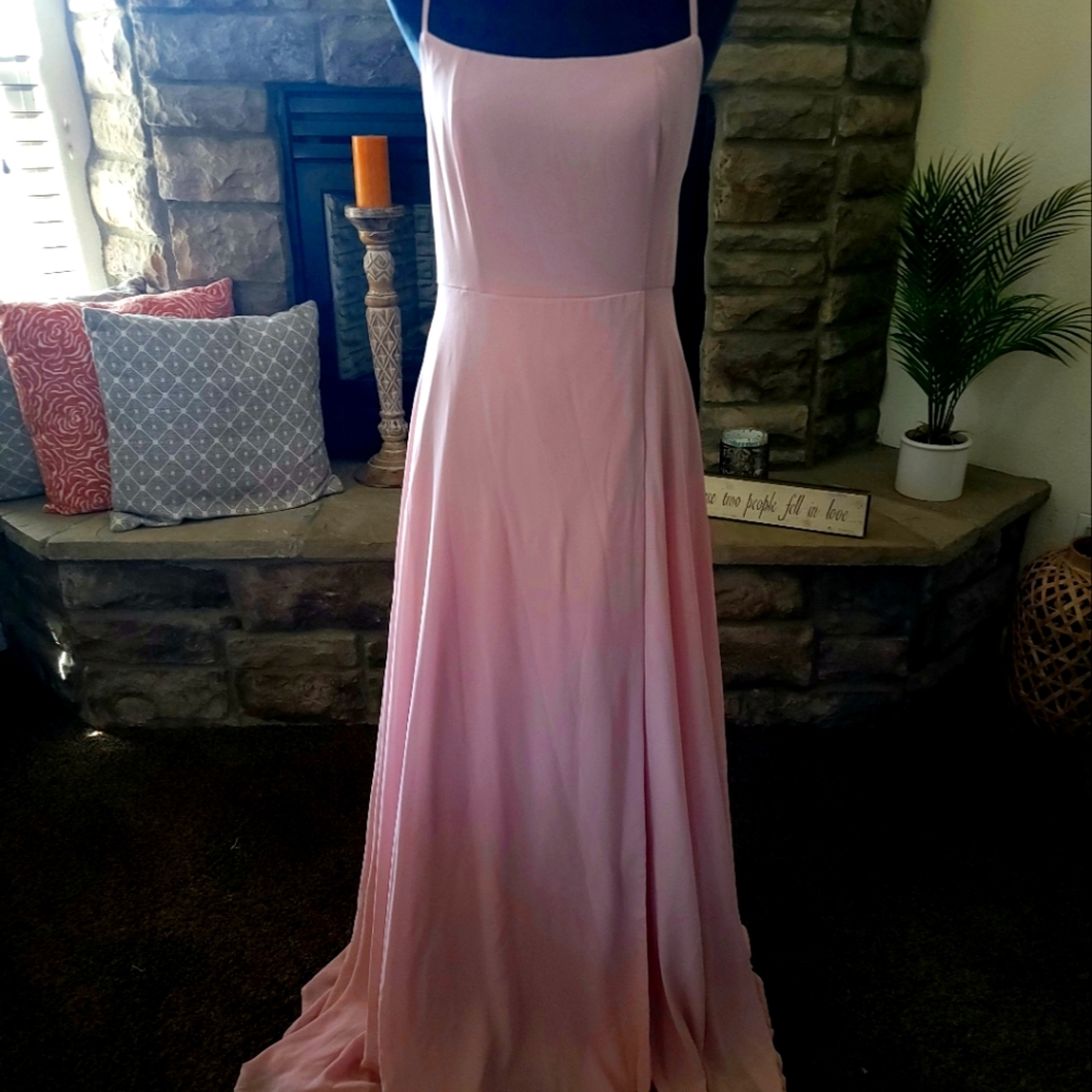 Long pink dress
